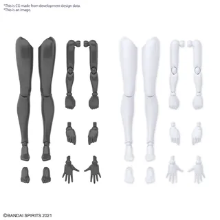 30MS -Option Body Parts Arm Parts & Leg Parts (White/Black) -Model Kit