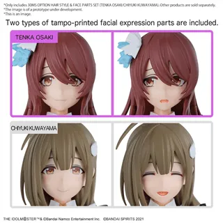 THE IDOLMASTER - 30MS Option hair style & Face Parts Set - Model Kit