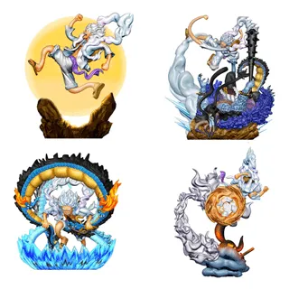 One Piece Petitrama PVC Mini Statue Logbox Re Birth Gear Fifth Special Set 9 cm - 1 Unidade