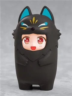 Nendoroid More Kigurumi Face Parts Case for Nendoroid Figures Black Kitsune 10 cm