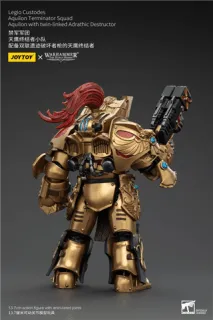 Warhammer The Horus Heresy Action Figure 1/18 Legio Custodes Aquilon Terminator Squad Aquilon with twin-linked Adrathic Destructor 14 cm