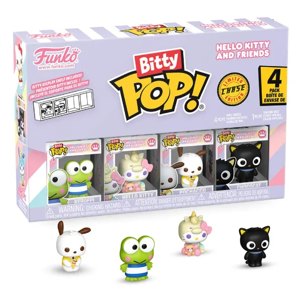 Hello Kitty and Friends Bitty POP! Vinyl Figure 4-Pack Series 2 - 2 cm (1 figura chase aleatória)