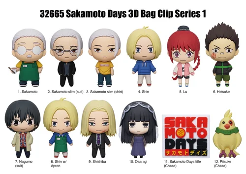 SAKAMOTO DAYS - Series 1 - 3D Foam Bag Clip - 1 Unidade