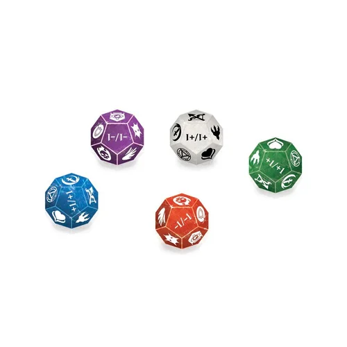 Ultra Pro - 12 Sided Keyword Counters for Magic: The Gathering (set of 5 twelve-sided dice)
