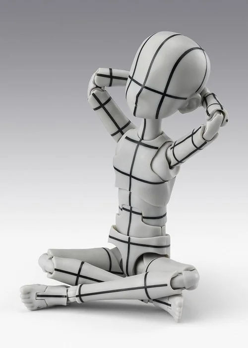 S.H.Figuarts Action Figure Body-Kun -Ken Sugimori- Edition -Wireframe- (Gray Color Ver.) 13 cm