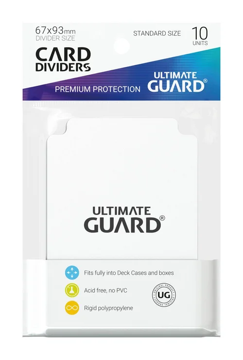 Ultimate Guard Card Dividers Standard Size 67 x 93 mm (10 Unidades) - White