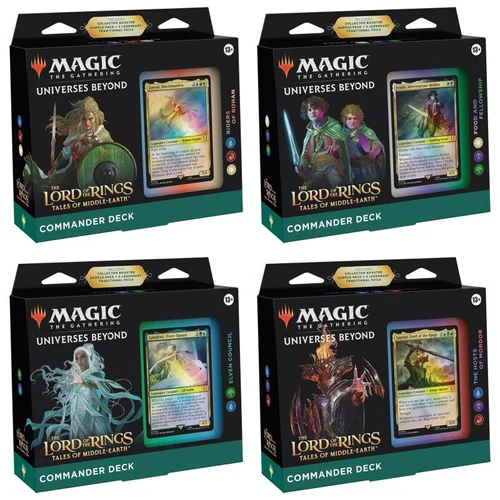 Magic: The Gathering - The Lord of the Rings: Tales of Middle-Earth Commander Deck English - Set (all 4 Decks)