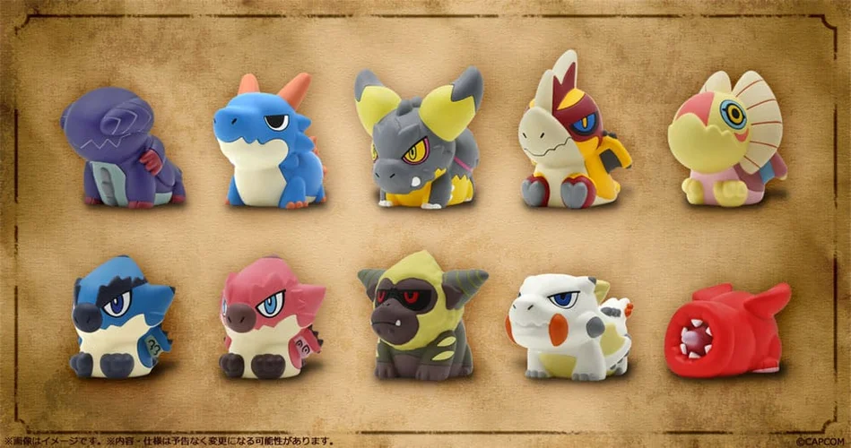 Monster Hunter Figure Builder Trading Figures 3 - 5cm Finger Puppet Monster Hunter Vol. 2 Blind Bag - 1 Unidade