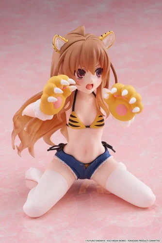 Toradora! Desktop Cute PVC Figure Taiga Aisaka (Tiger Costume Swimwear Ver.) 13 cm