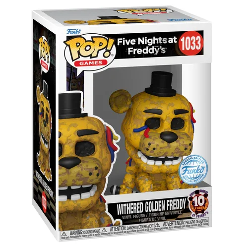 Five Nights at Freddy's POP! Games Vinyl Figure Withered Golden Freddy 9 cm