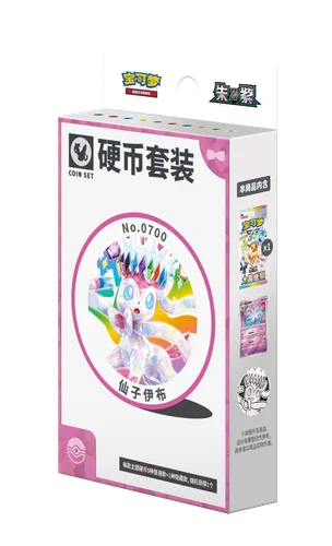 Pokemon TCG: Terastal Gathering Coin Set Chinese - Sylveon (1 Booster + 1 Coin + 1 Card)