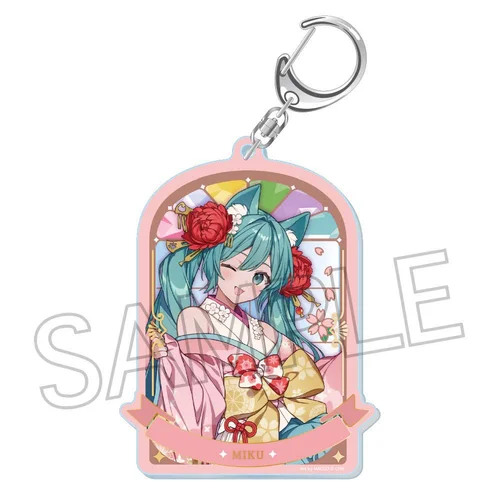 Hatsune Miku: Hyakki Yakou Rei-En Foil-Stamped Acrylic Keychain A Nekomata (Cat Demon)