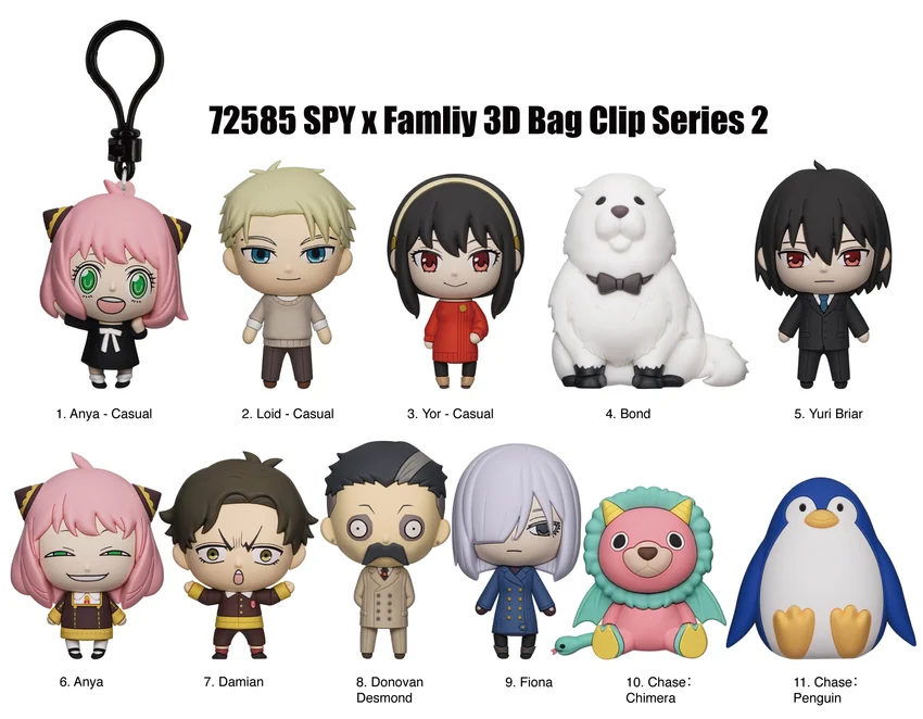 SPY X FAMILY Series 2 3D Foam Blind Bag Clip - 1 Unidade Aleatória