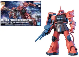 GUNDAM - Model Kit - HG 1/144 - MS-06S Zaku II Aznable's Mobile Red