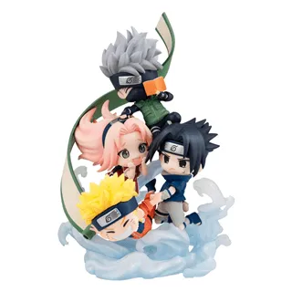 Naruto Shippuden FigUnity PVC Mini Statue Gather here  Team 7 13 cm