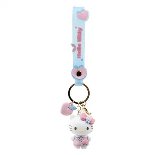 Sanrio Peach Series Keychain with Hand Strap Hello Kitty and Friends - Hello Kitty