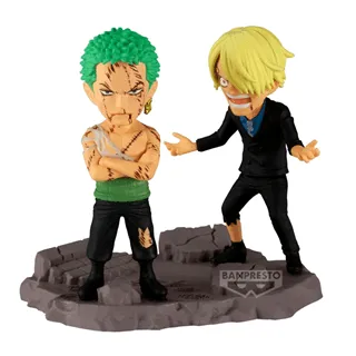 ONE PIECE - Roronoa Zoro & Sanji - Figure WCF Log Stories 8cm