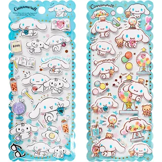 Hello Kitty Cinamoroll assorted Embossed stickers - 1 Unidade Aleatória
