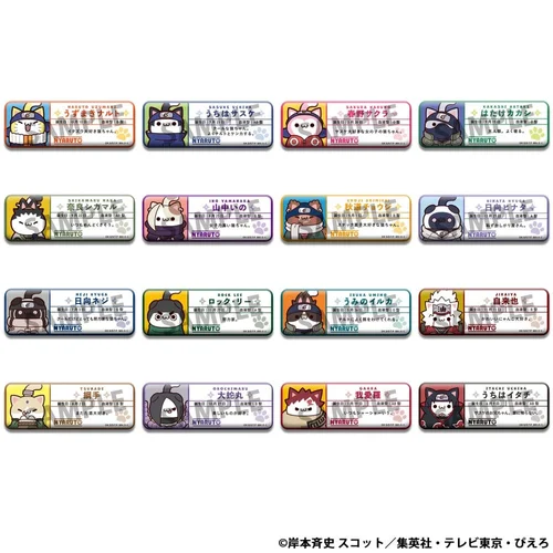 Naruto Mega Cat Project Nyaruto! Enamel Pins Name 5 cm Assortment (16)