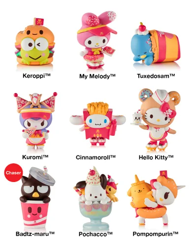 Hello Kitty & Friends Blind Box Figures Fast Food 7 cm - 1 Unidade