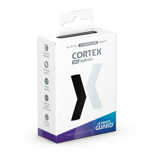 Ultimate Guard Cortex Sleeves Standard Size 66 x 91 mm (100 Sleeves) - Black