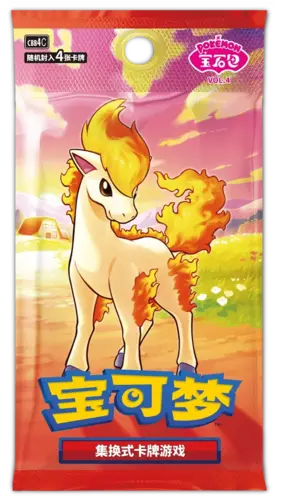 Pokemon TCG - Gem Pack Vol. 4 Chinese - 1 Booster (4 Cartas)