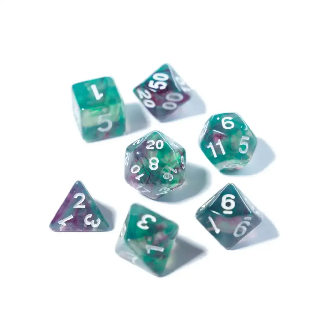 7-Dice Set (Green/Purple)