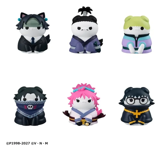 Hunter x Hunter Mega Cat Project Mini Figures Nyanter x Nyanter the Phantom Troupe x Cat 3 cm Blind Box Display (8)