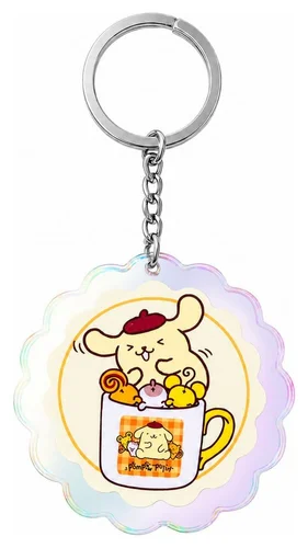 Sanrio Acrylic Keychain Pompompurin 30th Anniversary Squishy Cute Purin 01