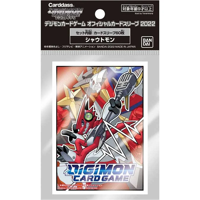 Digimon Card Game - Official Card Sleeve (60 Sleeves) - Shoutmon & Shoutmon X4