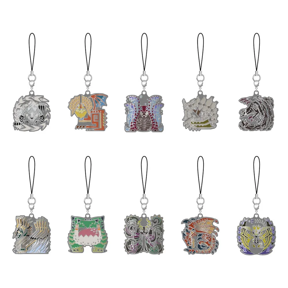 Monster Hunter Wilds Monster icon Metal Keychain - 1 Unidade Aleatória