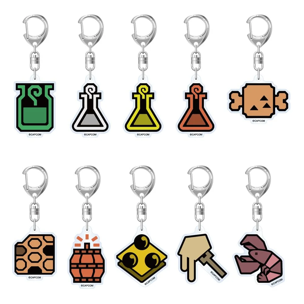 Monster Hunter Wilds Item icon Acrylic Keychain - 1 Unidade Aleatória