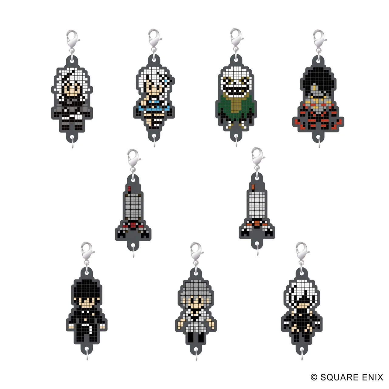 NieR Series Rubber Strap Collection Pixel Art Ver. Vol. 1 - 1 Unidade Aleatória
