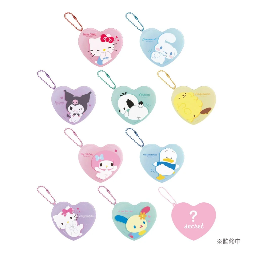 SANRIO Characters Mirror Keychain BLIND BOX - 1 Unidade Aleatória