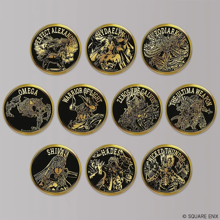 Final Fantasy XIV Gold Badge Collection Blind Box - 1 Unidade Aleatória