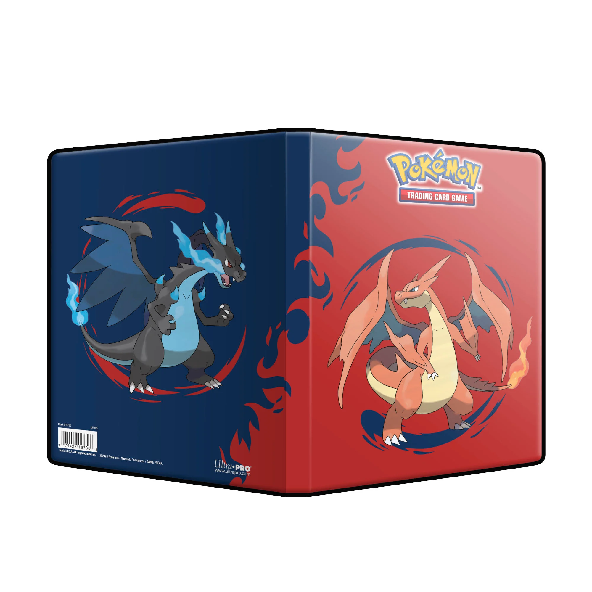 Ultra Pro - Mega Charizard X & Y 4-Pocket Portfolio for Pokemon (80 double-sleeved cards + 4 oversized cards)